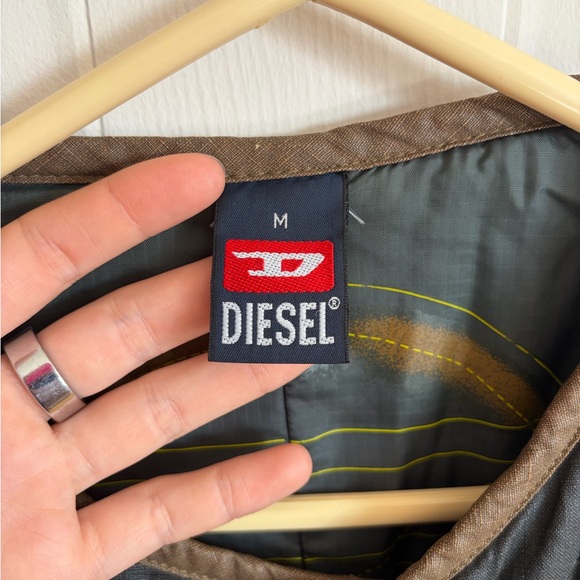 Diesel Quilted Sleeveless Vest | Asymmetrical Zip | Size M - Picture 2 of 7